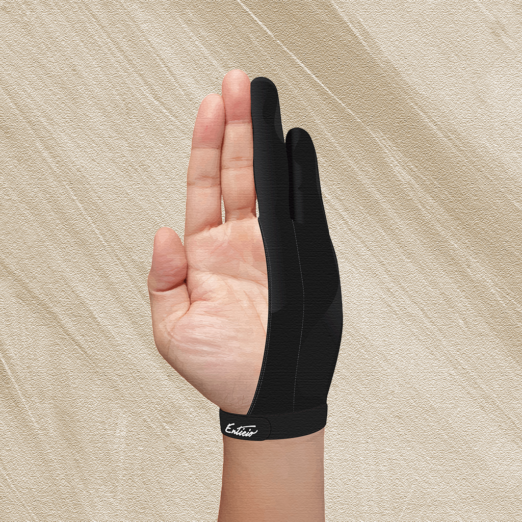 Tablet Drawing Glove - Black - Drawing Glove - Wacom Glove - iPad 